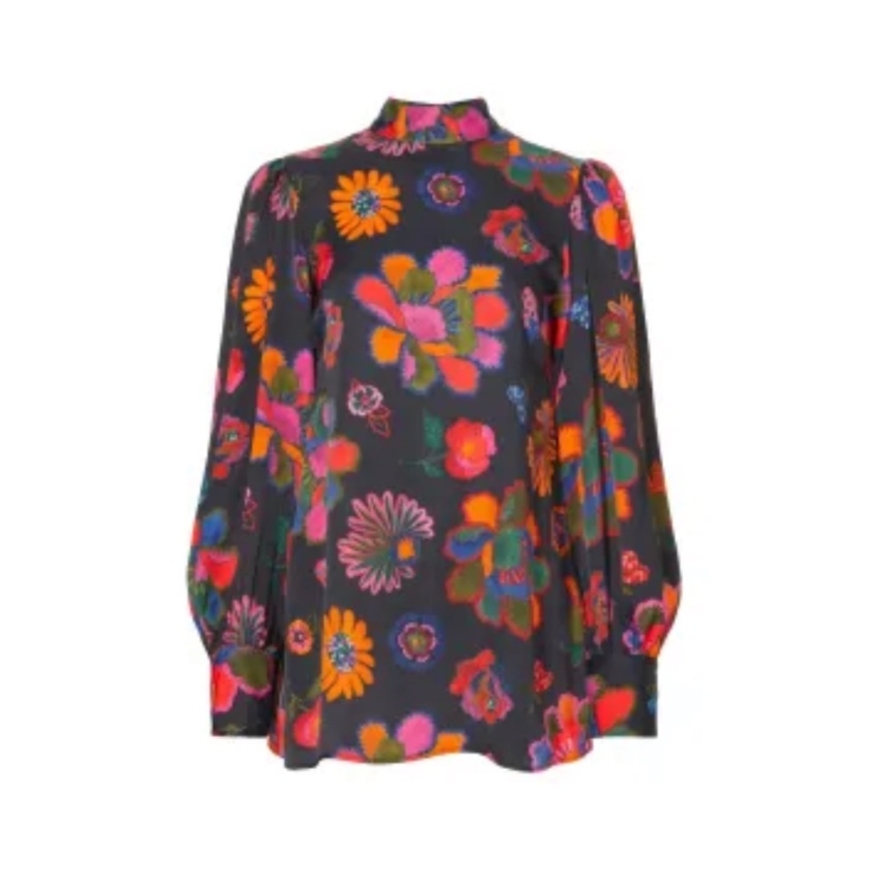 NWT FARM Rio Lily’s Garden Floral Blouse / mini dress
